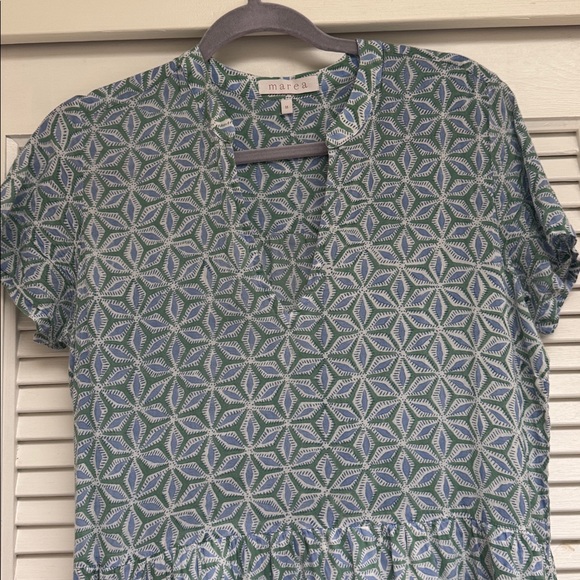 Marea Breakers Dress, Blue Geo, M - Picture 11 of 12